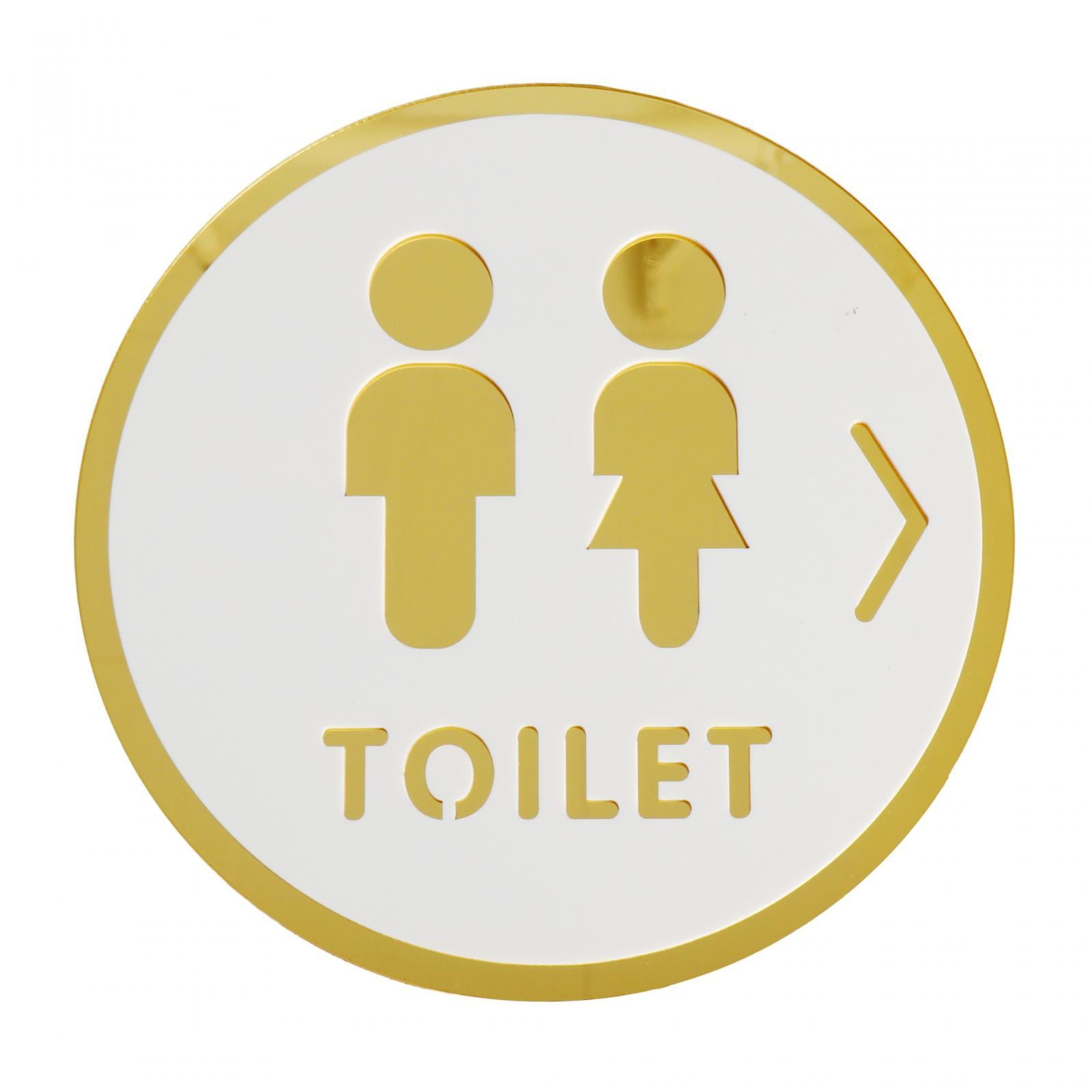 78inch Toilet Sign Acrylic Restroom Identification Sign Bathroom Symbols Accessory For Shopping 4074