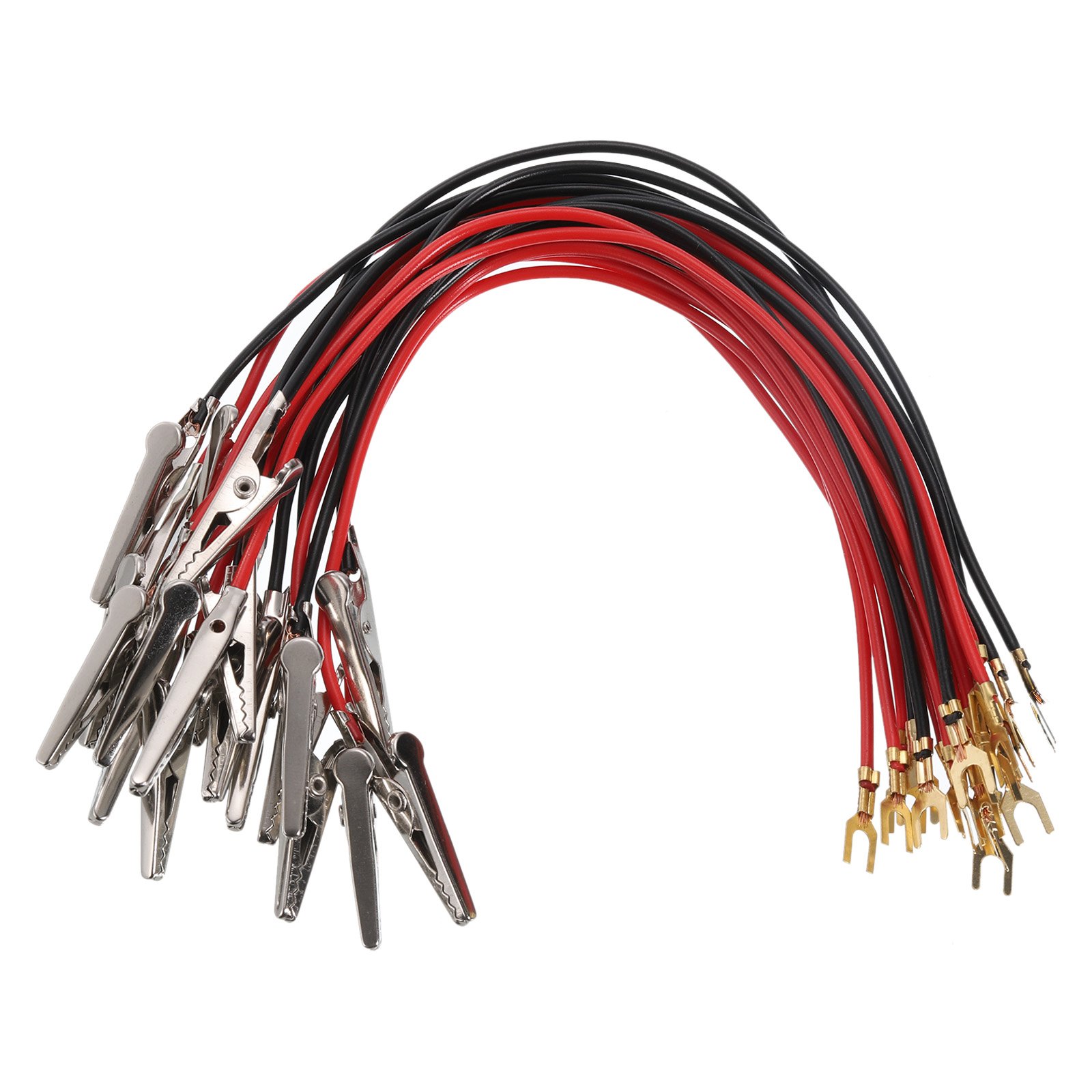 7.8inch U to Alligator Clips Interconnect Circuit Cable, 80 Pcs Physics