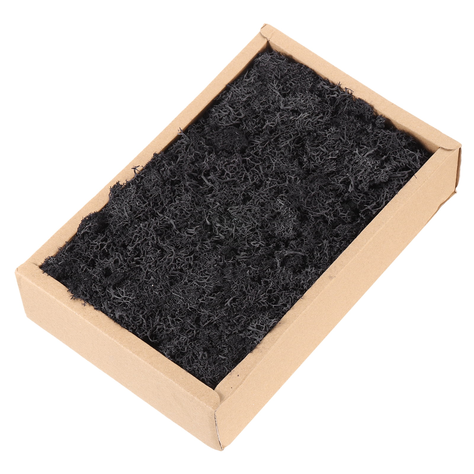 Uxcell 7.8oz Preserved Reindeer Moss Black Decorative Artificial Fake Moss