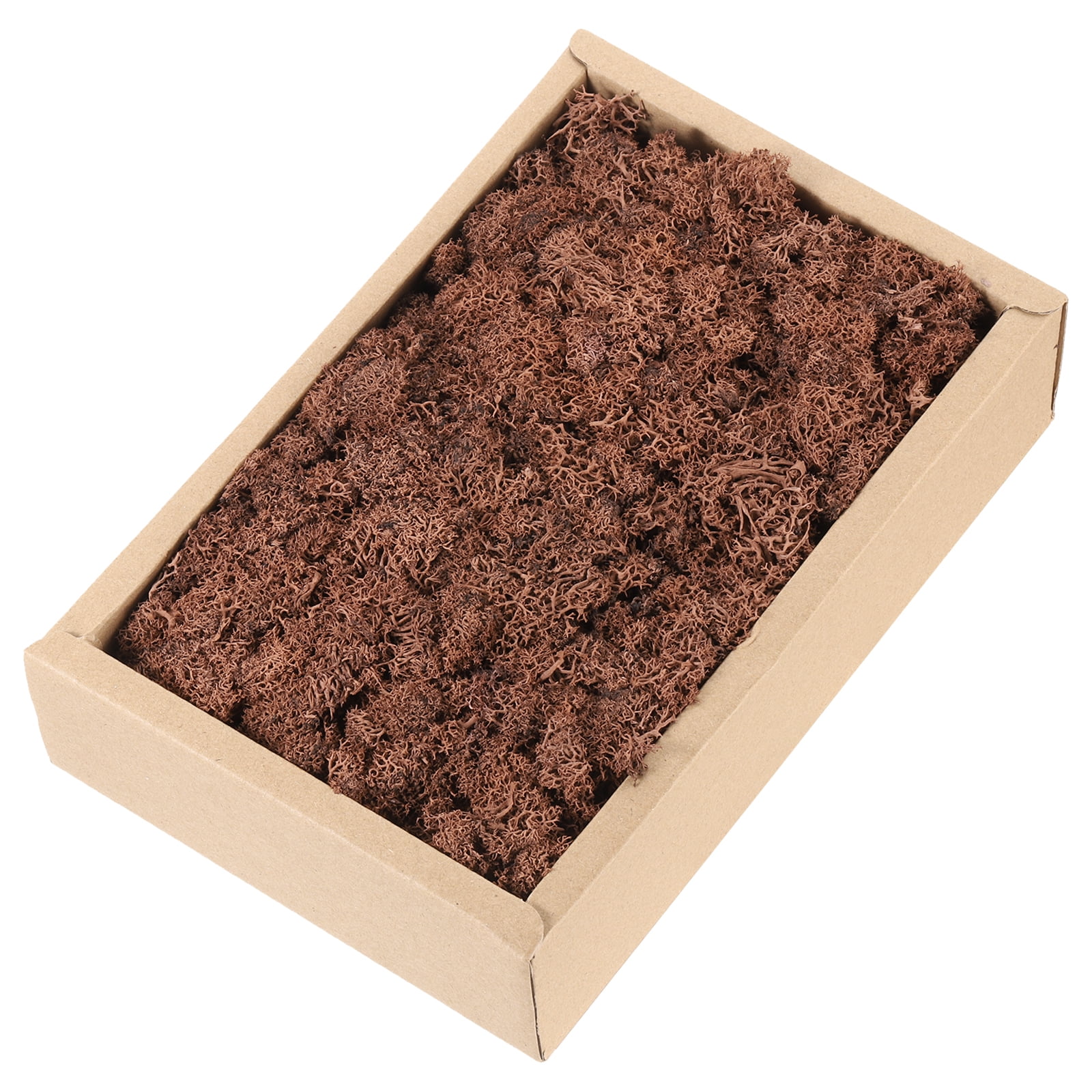 Uxcell 7.8oz Preserved Reindeer Moss Coffee Decorative Artificial Fake Moss