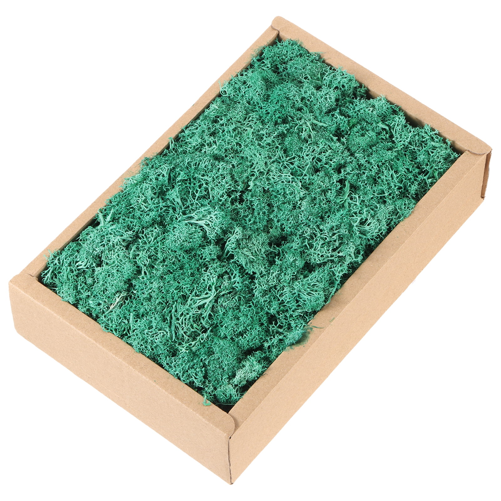 Uxcell 7.8oz Preserved Reindeer Moss Cyan Decorative Artificial Fake Moss
