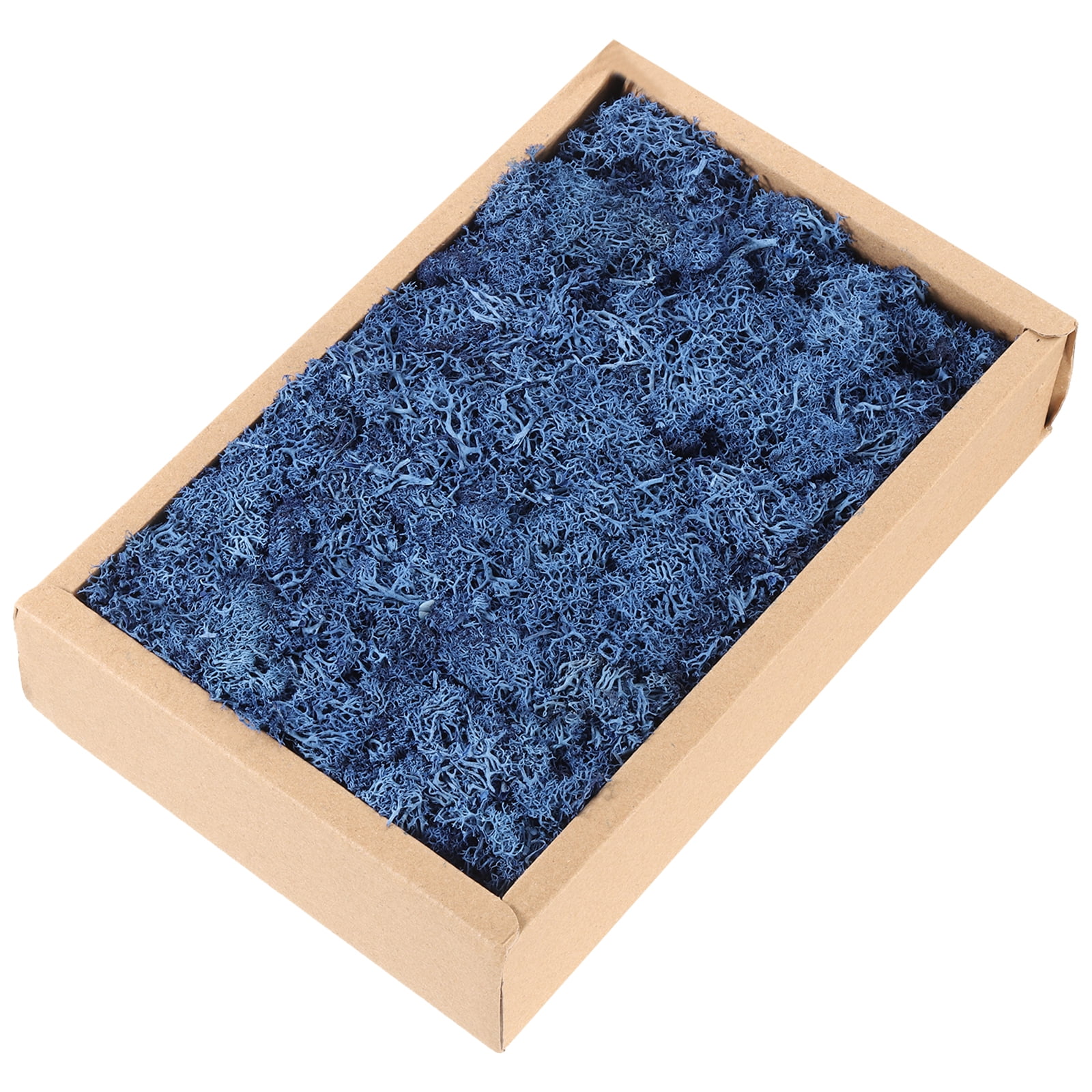 Uxcell 7.8oz Preserved Reindeer Moss Dark Blue Decorative Artificial Fake Moss