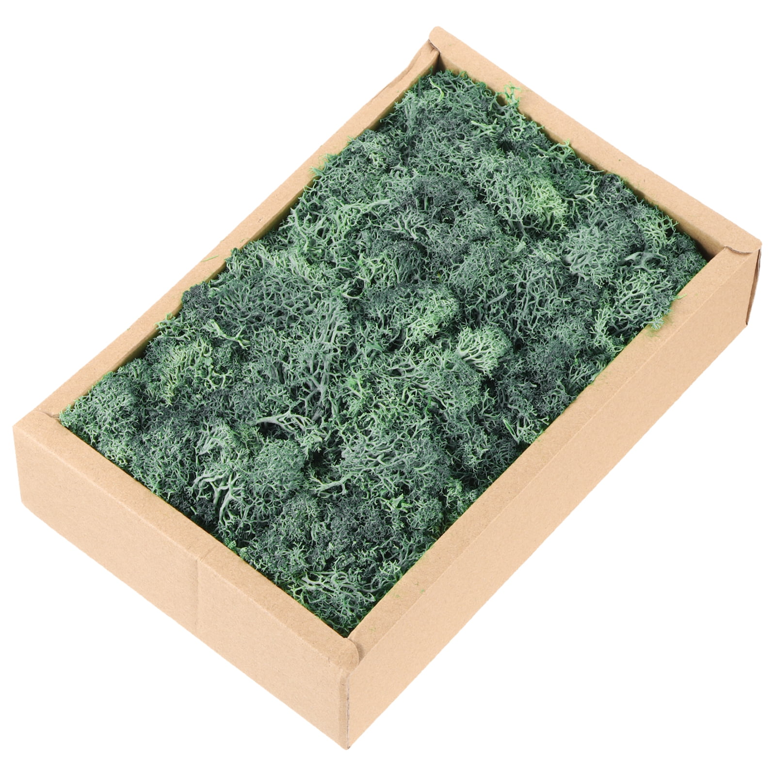 Uxcell 7.8oz Preserved Reindeer Moss Grass Green Decorative Artificial Fake Moss