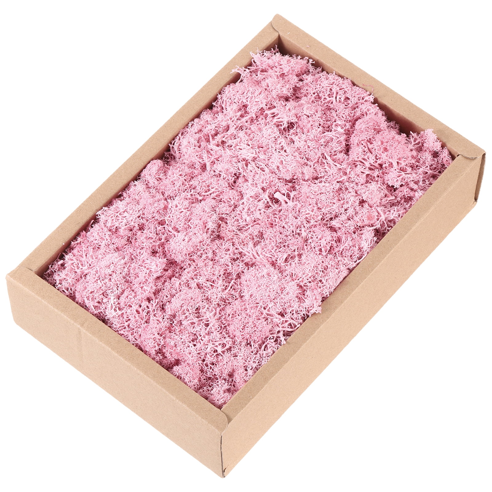 Uxcell 7.8oz Preserved Reindeer Moss Pink Decorative Artificial Fake Moss