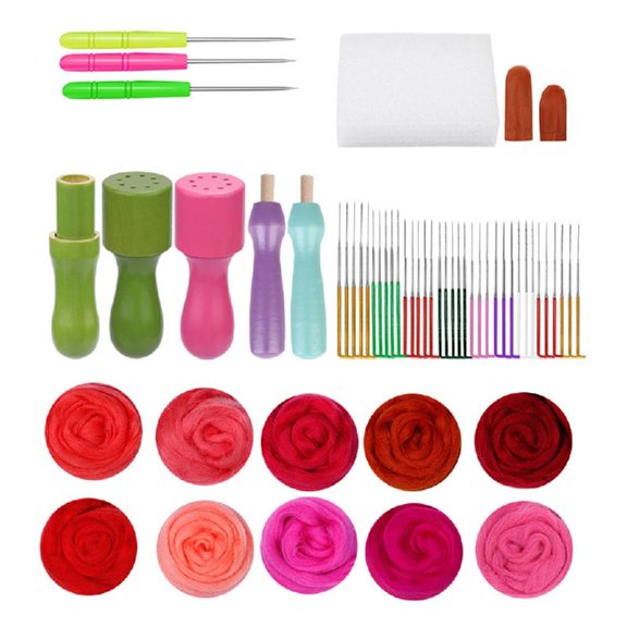 7/9/10 Color Craft Wool Felted Set Needle Felting Set with Felting Needle