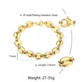 thumbnail image 1 of 7/9/11mm Gold/Silver Stainless Steel Marina Link Bracelet Necklace Gift 7"-24", 1 of 9