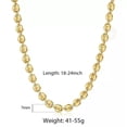 thumbnail image 1 of 7/9/11mm Men Coffee Beans Marina Link Chain Necklace Gold Plated Stainless Steel, 1 of 8