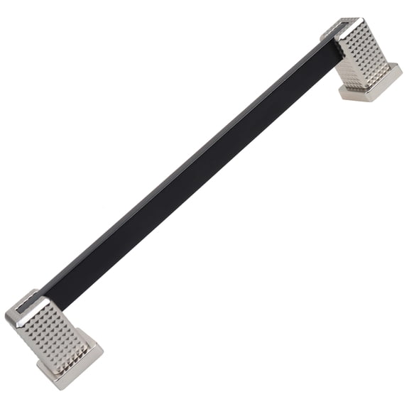 7-9/16 in. Modern Flat Embossed Matte Black Cabinet Pull