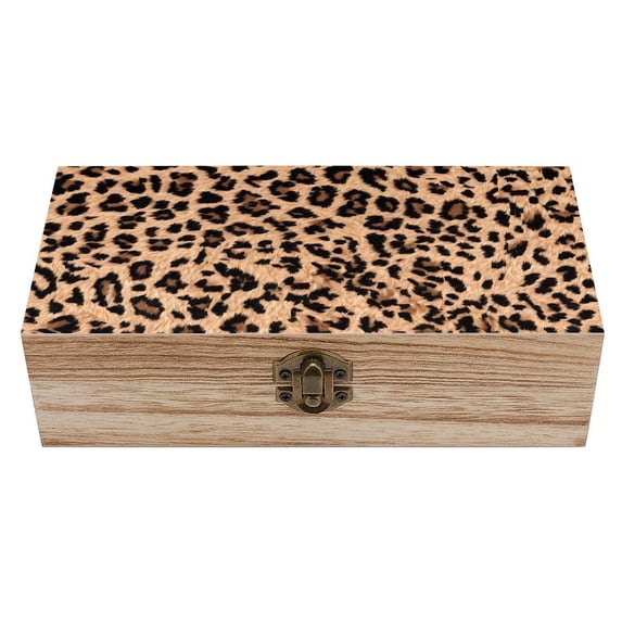 7.9×2.3 In Wooden Boxes Durable Easy To Use Dustproof Prevent Slippery Delicate And Cabinet Animal Leopard Pattern (2)