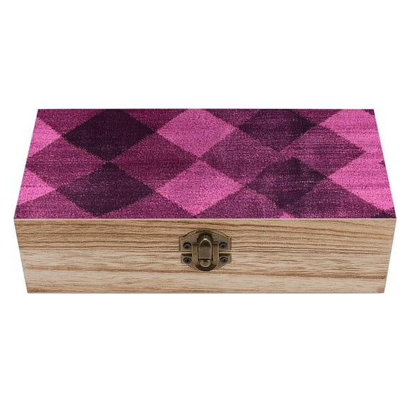 7.92.3 In Wooden Boxes Durable Easy To Use Dustproof Prevent Slippery Delicate And Cabinet Argyle Plaid Magenta_2