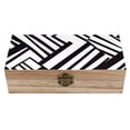 thumbnail image 1 of 7.9×2.3 In Wooden Boxes Durable Easy To Use Dustproof Prevent Slippery Delicate And Cabinet Black Geometric Lines_3, 1 of 8
