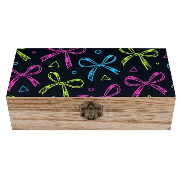 7.92.3 In Wooden Boxes Durable Easy To Use Dustproof Prevent Slippery Delicate And Cabinet Bold Thin Neon Contemporary Ribbon Bow Pattern