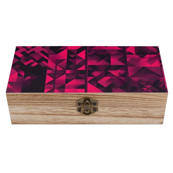 7.92.3 In Wooden Boxes Durable Easy To Use Dustproof Prevent Slippery Delicate And Cabinet DarkMagenta Geometric Patterns_1