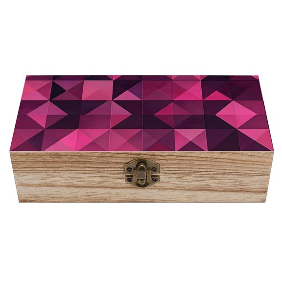7.92.3 In Wooden Boxes Durable Easy To Use Dustproof Prevent Slippery Delicate And Cabinet DarkMagenta Geometric Patterns_4