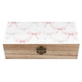 thumbnail image 1 of 7.9×2.3 In Wooden Boxes Durable Easy To Use Dustproof Prevent Slippery Delicate And Cabinet Elegant Thin Pastel Satin Ribbon Bow Pattern, 1 of 8