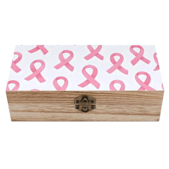 7.92.3 In Wooden Boxes Durable Easy To Use Dustproof Prevent Slippery Delicate And Cabinet Flowing Pink Ribbon Pattern