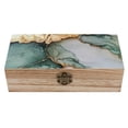thumbnail image 1 of 7.9×2.3 In Wooden Boxes Durable Easy To Use Dustproof Prevent Slippery Delicate And Cabinet Green And White Gold Marble, 1 of 8