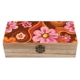 thumbnail image 1 of 7.9×2.3 In Wooden Boxes Durable Easy To Use Dustproof Prevent Slippery Delicate And Cabinet Groovy Flowers (14), 1 of 8