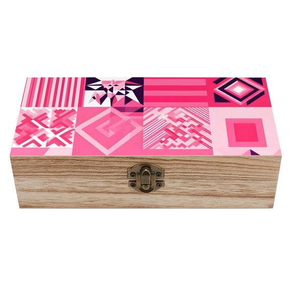 7.92.3 In Wooden Boxes Durable Easy To Use Dustproof Prevent Slippery Delicate And Cabinet HotPink Geometric Patterns_2