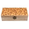 thumbnail image 1 of 7.9×2.3 In Wooden Boxes Durable Easy To Use Dustproof Prevent Slippery Delicate And Cabinet Leopard Skin Print Style OrangeRed_4, 1 of 8