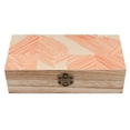 thumbnail image 1 of 7.9×2.3 In Wooden Boxes Durable Easy To Use Dustproof Prevent Slippery Delicate And Cabinet LightSalmon Geometric Lines_1, 1 of 8