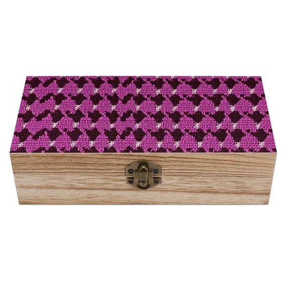 7.92.3 In Wooden Boxes Durable Easy To Use Dustproof Prevent Slippery Delicate And Cabinet Magenta Houndstooth_1