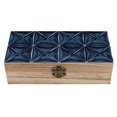 thumbnail image 1 of 7.9×2.3 In Wooden Boxes Durable Easy To Use Dustproof Prevent Slippery Delicate And Cabinet MidnightBlue Geometric Patterns_1, 1 of 8