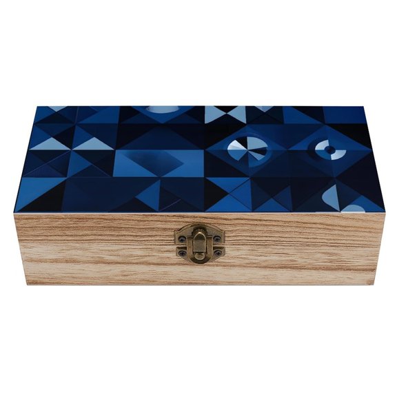 7.92.3 In Wooden Boxes Durable Easy To Use Dustproof Prevent Slippery Delicate And Cabinet MidnightBlue Geometric Patterns_2