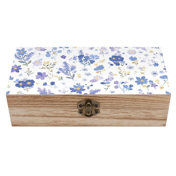 7.9×2.3 In Wooden Boxes Durable Easy To Use Dustproof Prevent Slippery Delicate And Cabinet Milk Cow Print Style Lavender_4