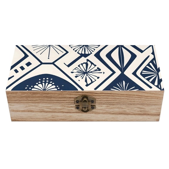 7.92.3 In Wooden Boxes Durable Easy To Use Dustproof Prevent Slippery Delicate And Cabinet Navy Geometric Patterns_2
