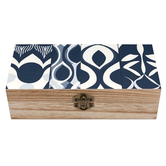 7.92.3 In Wooden Boxes Durable Easy To Use Dustproof Prevent Slippery Delicate And Cabinet Navy Geometric Patterns_3