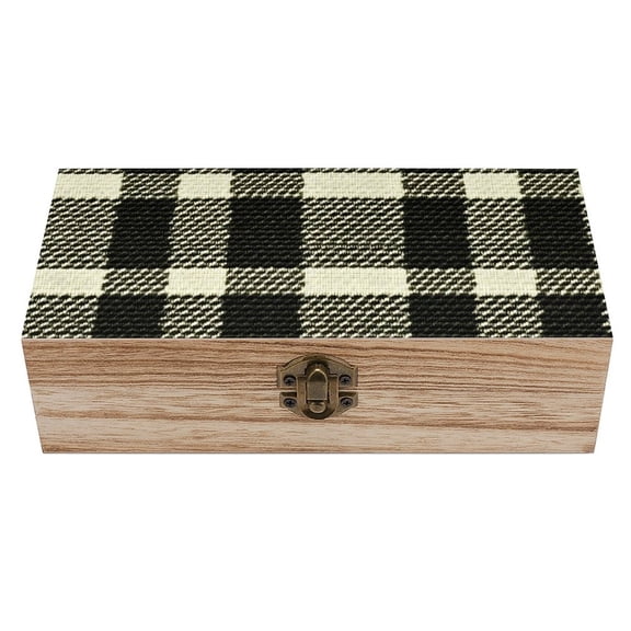 7.92.3 In Wooden Boxes Durable Easy To Use Dustproof Prevent Slippery Delicate And Cabinet Olive Houndstooth Buffalo Plaid Tartan Check Scotland_3