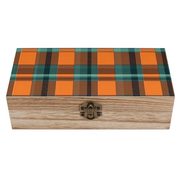 7.92.3 In Wooden Boxes Durable Easy To Use Dustproof Prevent Slippery Delicate And Cabinet Orange And Blue Checkered Pattern