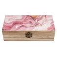 thumbnail image 1 of 7.9×2.3 In Wooden Boxes Durable Easy To Use Dustproof Prevent Slippery Delicate And Cabinet Pink Marble_1, 1 of 8