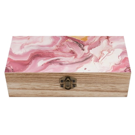7.9×2.3 In Wooden Boxes Durable Easy To Use Dustproof Prevent Slippery Delicate And Cabinet Pink Marble_1