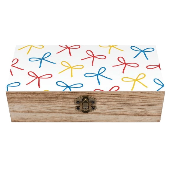 7.92.3 In Wooden Boxes Durable Easy To Use Dustproof Prevent Slippery Delicate And Cabinet Playful Thin Cartoon Primary Color Ribbon Bow Pattern
