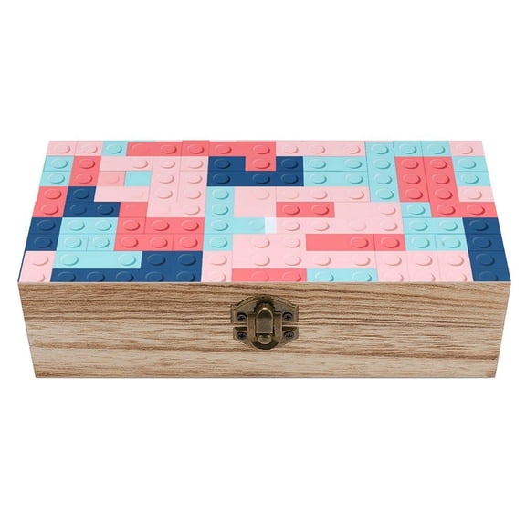 7.92.3 In Wooden Boxes Durable Easy To Use Dustproof Prevent Slippery Delicate And Cabinet Red Blue Building Block