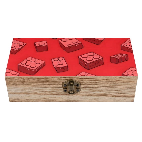 7.92.3 In Wooden Boxes Durable Easy To Use Dustproof Prevent Slippery Delicate And Cabinet Red Building Block