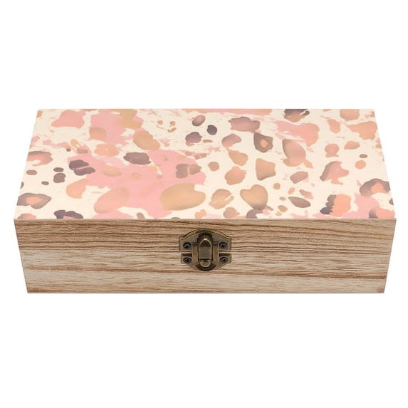 7.9×2.3 In Wooden Boxes Durable Easy To Use Dustproof Prevent Slippery Delicate And Cabinet Rose Gold Foil Leopard Print_42