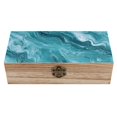 thumbnail image 1 of 7.9×2.3 In Wooden Boxes Durable Easy To Use Dustproof Prevent Slippery Delicate And Cabinet Teal Marble_3, 1 of 8
