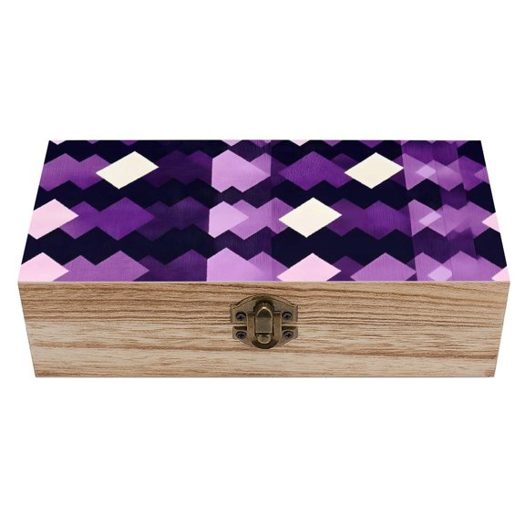 7.92.3 In Wooden Boxes Durable Easy To Use Dustproof Prevent Slippery Delicate And Cabinet Violet Retro Houndstooth_1