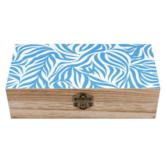 7.92.3 In Wooden Boxes Durable Easy To Use Dustproof Prevent Slippery Delicate And Cabinet Zebra Print Style LightBLue_2