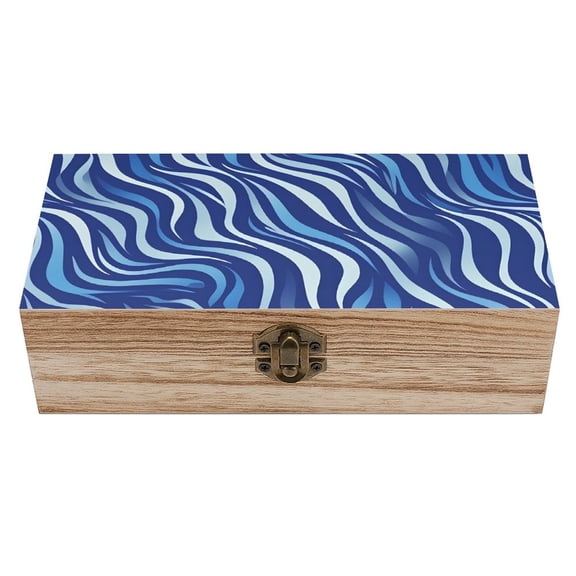 7.92.3 In Wooden Boxes Durable Easy To Use Dustproof Prevent Slippery Delicate And Cabinet Zebra Print Style LightBLue_3