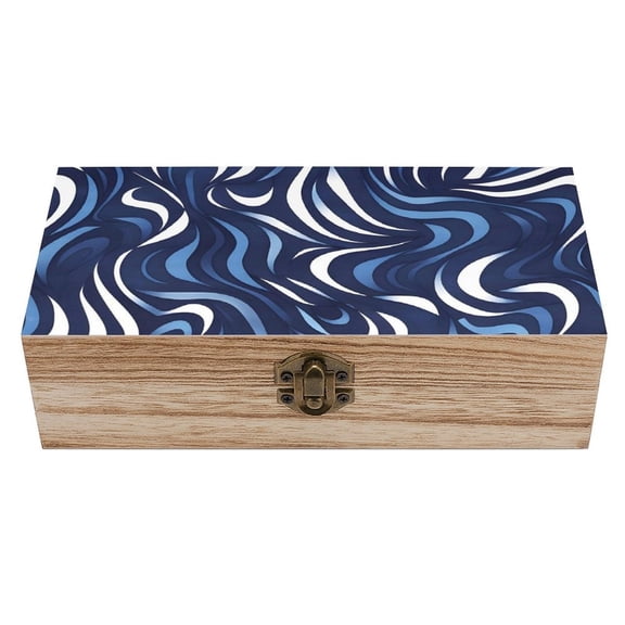 7.92.3 In Wooden Boxes Durable Easy To Use Dustproof Prevent Slippery Delicate And Cabinet Zebra Print Style LightBLue_4