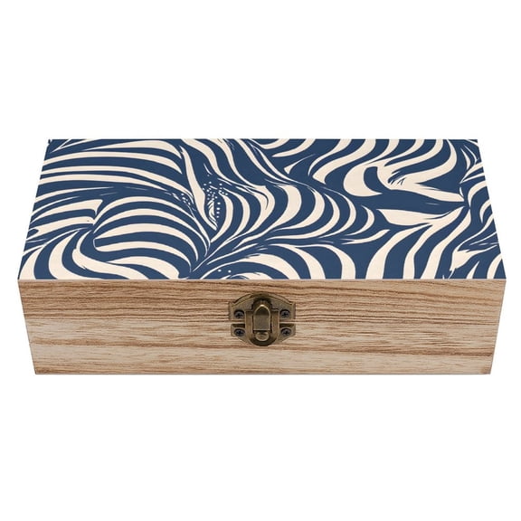 7.92.3 In Wooden Boxes Durable Easy To Use Dustproof Prevent Slippery Delicate And Cabinet Zebra Print Style SteelBlue_3