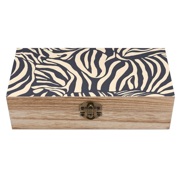 7.92.3 In Wooden Boxes Durable Easy To Use Dustproof Prevent Slippery Delicate And Cabinet Zebra Skin Print Style Navy_4