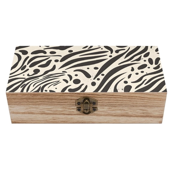 7.92.3 In Wooden Boxes Durable Easy To Use Dustproof Prevent Slippery Delicate And Cabinet Zebra Skin Print Style SaddleBrown_1