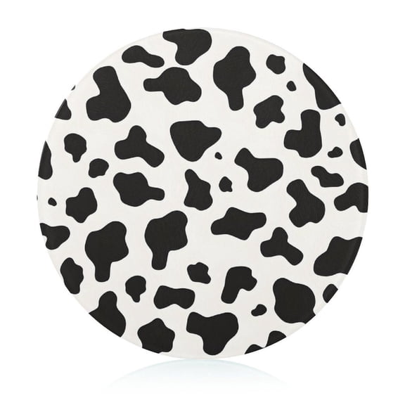 7.9 In Circular Cutting Board Is Not Easy To Have A Scar Easily Dried Small Volume Light Weight And Convenient Carrying Simple Cow Print Pattern, Vector Art Style_1