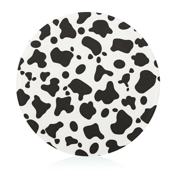 7.9 In Circular Cutting Board Is Not Easy To Have A Scar Easily Dried Small Volume Light Weight And Convenient Carrying Simple Cow Print Pattern, Vector Art Style_3