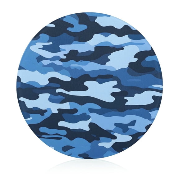 7.9 In Circular Cutting Board Is Not Easy To Have A Scar Easily Dried Small Volume Light Weight And Convenient Carrying Vector Camouflage Pattern Blue_1